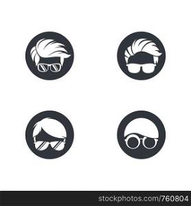 Geek logo template vector icon illustration