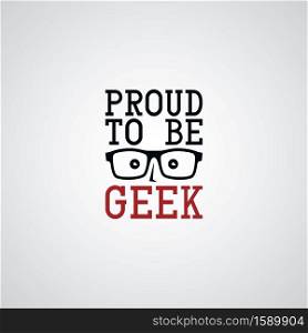 geek nerd guy cartoon character theme vector illustration. geek nerd guy