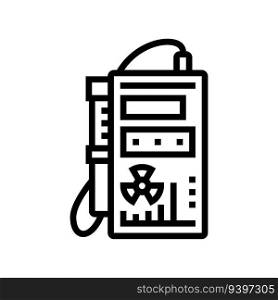 geiger counter nuclear energy line icon vector. geiger counter nuclear energy sign. isolated contour symbol black illustration. geiger counter nuclear energy line icon vector illustration