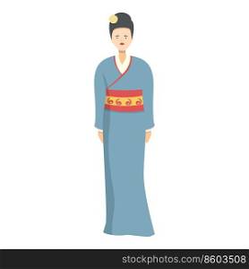 Geisha kimono icon cartoon vector. Japan female. Traditional style. Geisha kimono icon cartoon vector. Japan female