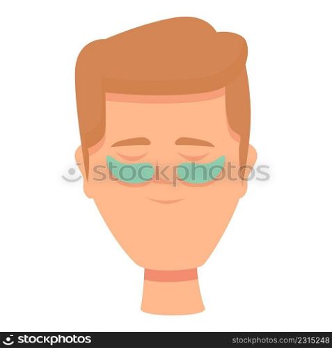 Gel eye pack icon cartoon vector. Mask face. Beauty cream. Gel eye pack icon cartoon vector. Mask face