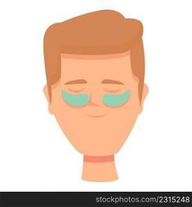 Gel eye pack icon cartoon vector. Mask face. Beauty cream. Gel eye pack icon cartoon vector. Mask face