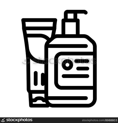 gel moisturizers cream line icon vector. gel moisturizers cream sign. isolated contour symbol black illustration. gel moisturizers cream line icon vector illustration