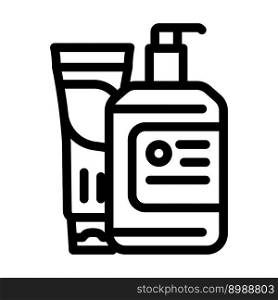 gel moisturizers cream line icon vector. gel moisturizers cream sign. isolated contour symbol black illustration. gel moisturizers cream line icon vector illustration