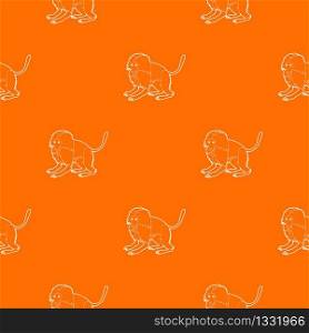 Gelada monkey pattern vector orange for any web design best. Gelada monkey pattern vector orange