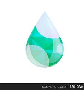 Gemstone drop icon. Cartoon of gemstone drop vector icon for web design isolated on white background. Gemstone drop icon, cartoon style