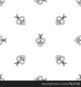 Gemstone heart pattern seamless vector repeat geometric for any web design. Gemstone heart pattern seamless vector