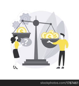 Gender discrimination abstract concept vector illustration. Sexism, gender roles and stereotypes, workplace inequality, skills and capabilities, women rights, labor market abstract metaphor.. Gender discrimination abstract concept vector illustration.