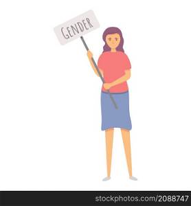 Gender discrimination icon cartoon vector. Career inequality. Work balance. Gender discrimination icon cartoon vector. Career inequality