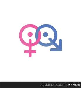 Gender equality symbol icon vector illustration design