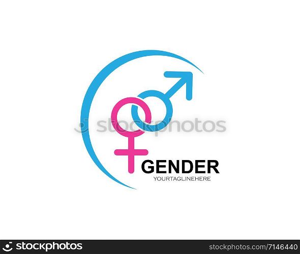 gender icon logo vector illustration design