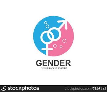 gender icon logo vector illustration design