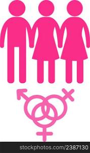 Gender icon people sign symbol design