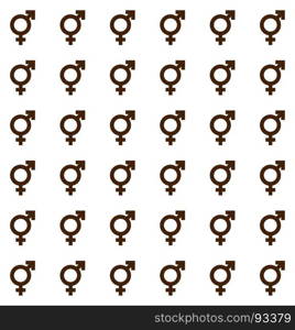 Gender icon seamless endless pattern. Transgender texture with vector symbol.. Gender symbol seamless endless pattern. Transgender texture with vector symbol.