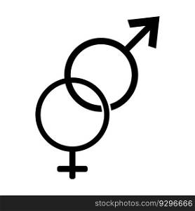 gender icon vector template illustration logo design