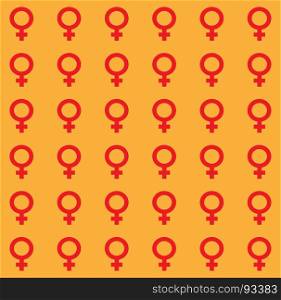 Gender inequality and equality icon symbol. Male Female girl boy woman man transgender icon. Mars vector symbol illustration.. Gender symbol seamless endless pattern. Female girl woman texture. Venus vector symbol.
