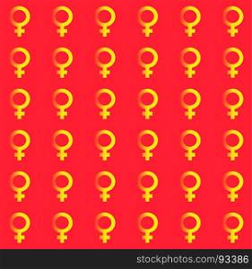 Gender inequality and equality icon symbol. Male Female girl boy woman man transgender icon. Mars vector symbol illustration.. Gender symbol seamless endless pattern. Female girl woman texture. Venus vector symbol.