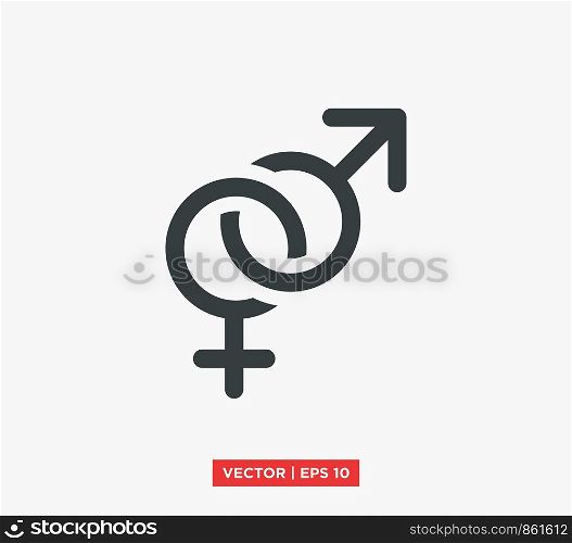 Gender Set Male/Female Icon Vector Illustration