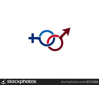 Gender symbol illustration design
