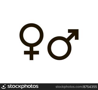 Gender symbol isolated on white background. Gender icon. Vector illustration