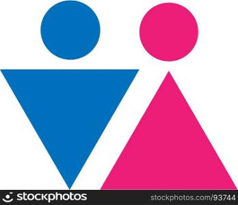 Gender symbol set. Male Female girl boy woman man icon vector symbol.. Gender symbol set. Male Female girl boy woman man vector icon.