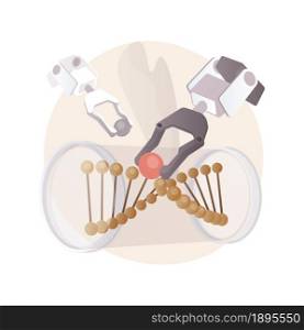 Gene therapy abstract concept vector illustration. Genetic cancer treatment, genes transfer therapy, regenerative medicine, experimental approach in oncology, prevent disease abstract metaphor.. Gene therapy abstract concept vector illustration.