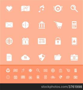 General application color icons on orange background, stock vector
