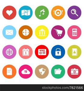 General application flat icons on white background, stock vector