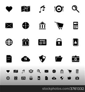 General application icons on white background, stock vector