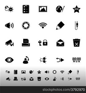 General computer screen icons on white background, stock vector