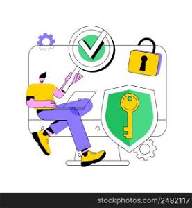 General data protection regulation abstract concept vector illustration. Personal information control and security, browser cookies permission, GDPR disclose data collection abstract metaphor.. General data protection regulation abstract concept vector illustration.