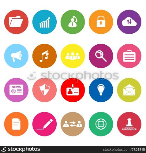 General document flat icons on white background, stock vector
