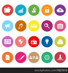 General document flat icons on white background, stock vector