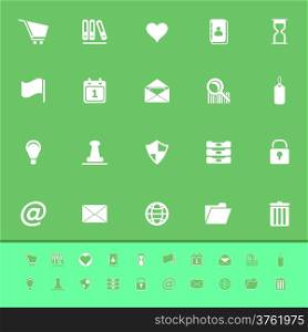 General folder color icons on green background, stock vector