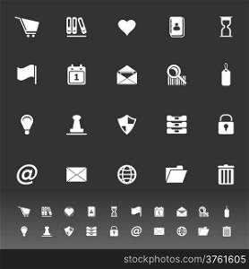 General folder icons on gray background, stock vector