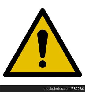 General Hazard Symbol Sign. Warning sign illustration. Triangle warning sign