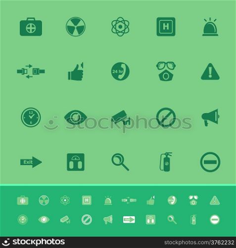 General healthcare color icons on green background, stock vector