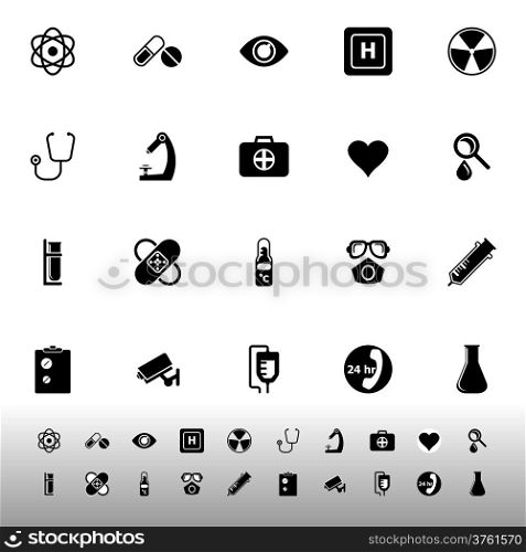 General hospital icons on white background, stock vector