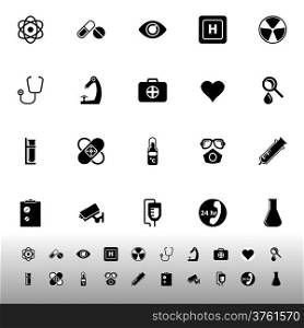 General hospital icons on white background, stock vector