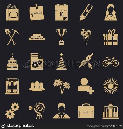 General icons set. Simple set of 25 general vector icons for web for any design. General icons set, simple style