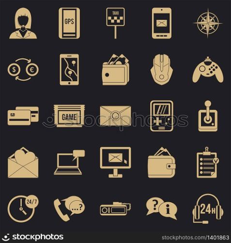 General information icons set. Simple set of 25 general information vector icons for web for any design. General information icons set, simple style