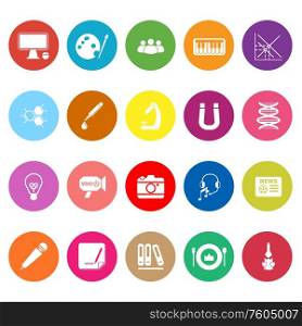 General learning flat icons on white background, stock vector