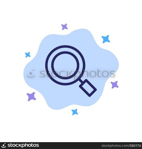 General, Magnifier, Magnify, Search Blue Icon on Abstract Cloud Background
