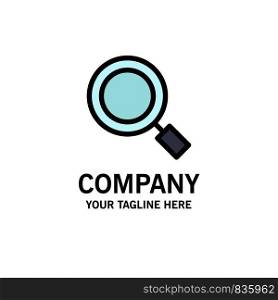 General, Magnifier, Magnify, Search Business Logo Template. Flat Color