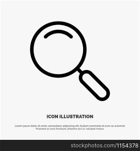 General, Magnifier, Magnify, Search Line Icon Vector