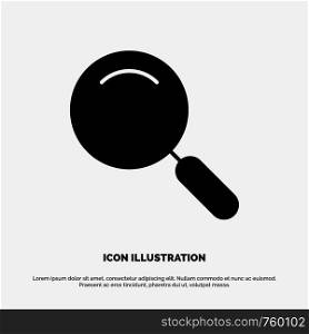 General, Magnifier, Magnify, Search solid Glyph Icon vector