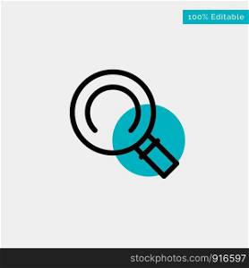 General, Magnifier, Search turquoise highlight circle point Vector icon