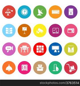 General office flat icons on white background, stock vector