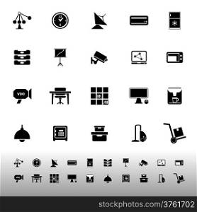 General office icons on white background, stock vector