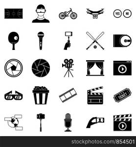 General producer icons set. Simple set of 25 general producer vector icons for web isolated on white background. General producer icons set, simple style